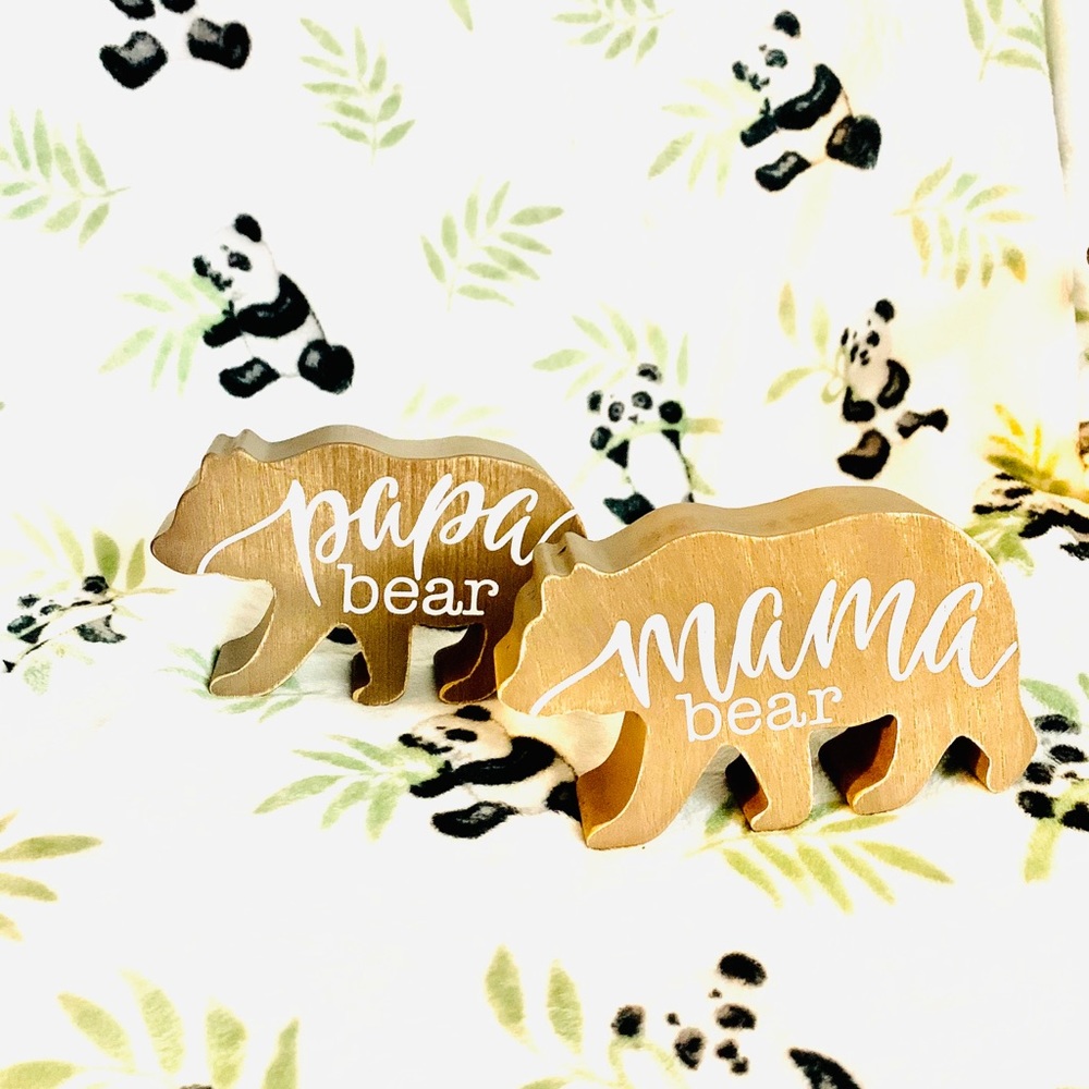 🧸Rustic Mama & Papa Bear Wooden Decorative Sign🧸